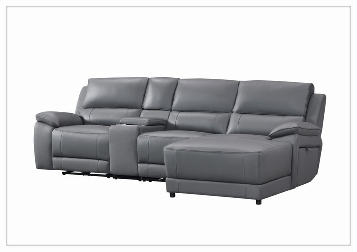 Heston Power Reclining Sectional Sofa | With Chaise | Gio Italia-Jenni Home