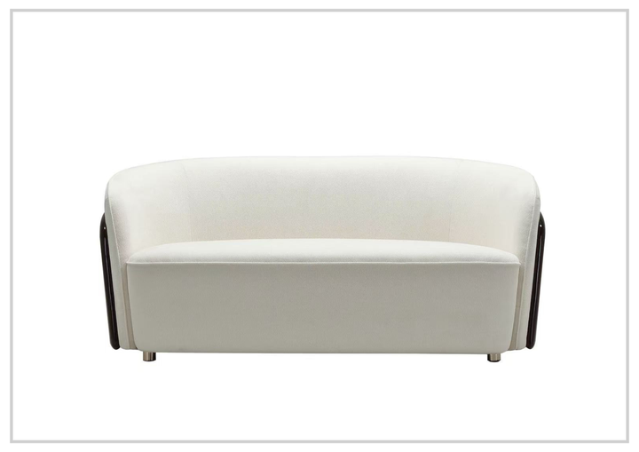 Ivano Fabric 2-Seater Sofa | Golden Macassar Veneer Base | Klaussner