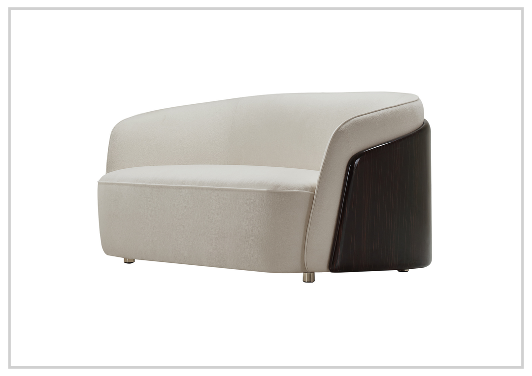 Ivano Fabric 2-Seater Sofa | Golden Macassar Veneer Base | Klaussner