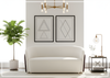 Ivano Fabric 2-Seater Sofa | Golden Macassar Veneer Base | Klaussner