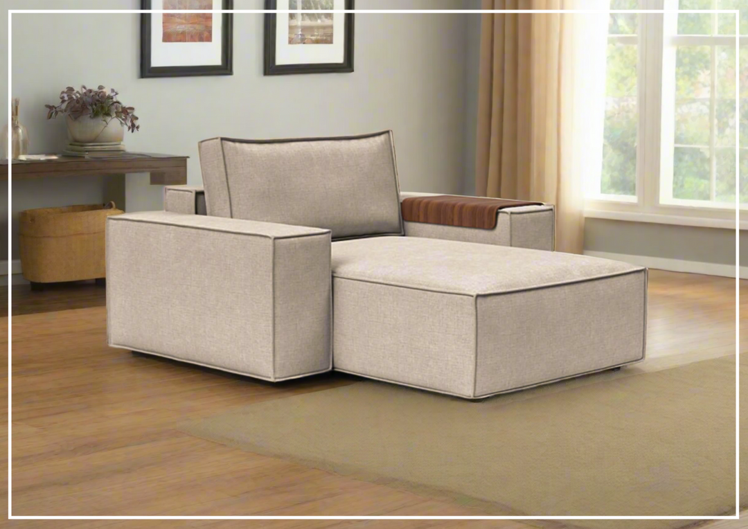 Innovation Living Newilla Lounger Fabric Chair With Three Color Options-Jennihome