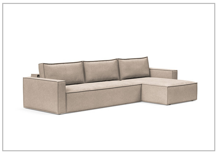 Innovation Living Newilla Fabric 3-Seater L-Shape Sectional Sleeper Sofa-Jennihome