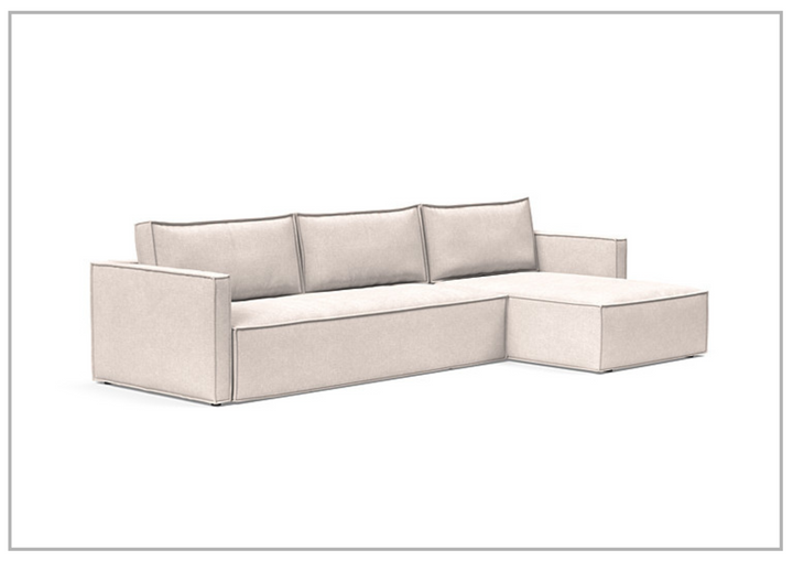 Innovation Living Newilla Fabric 3-Seater L-Shape Sectional Sleeper Sofa-Jennihome
