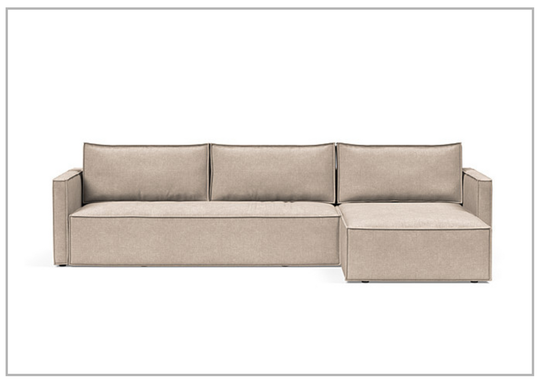 Innovation Living Newilla Fabric 3-Seater L-Shape Sectional Sleeper Sofa-Jennihome