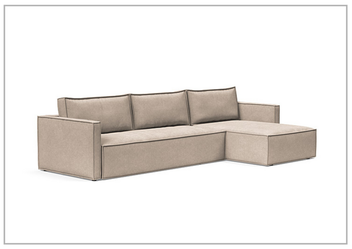 Innovation Living Newilla Fabric 3-Seater L-Shape Sectional Sleeper Sofa-Jennihome
