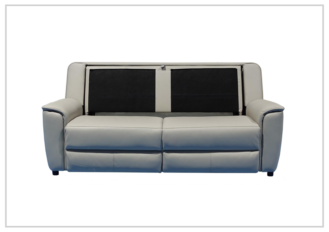 Italia Verenzo Leather Sleeper Sofa | Queen | Memory Foam Mattress | Klaussner