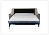 Italia Verenzo Leather Sleeper Sofa | Queen | Memory Foam Mattress | Klaussner