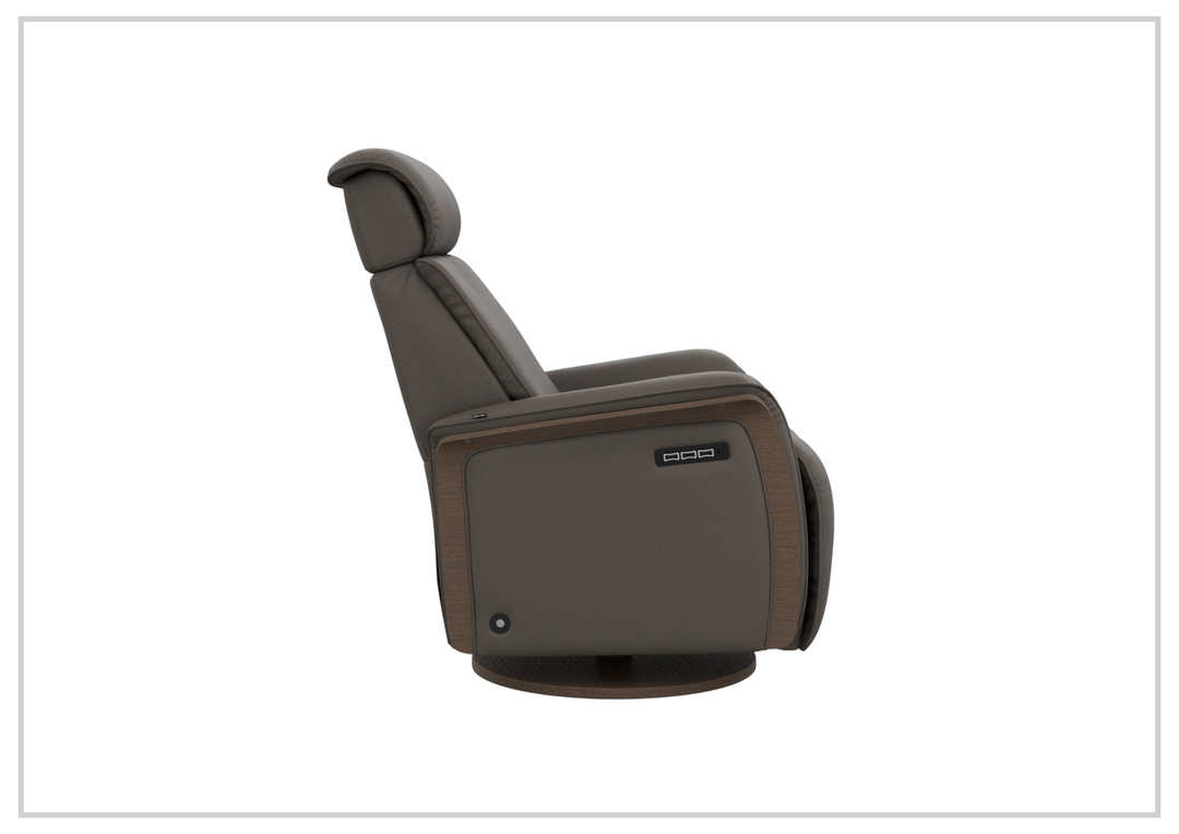 Jewel Leather Recliner Chair | Swivel & Gliding Motion | Fjords - Jennihome