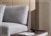 Jovan Curved Sectional Sofa | Built-In Wooden Side Table | Gio Italia-Jenni Home