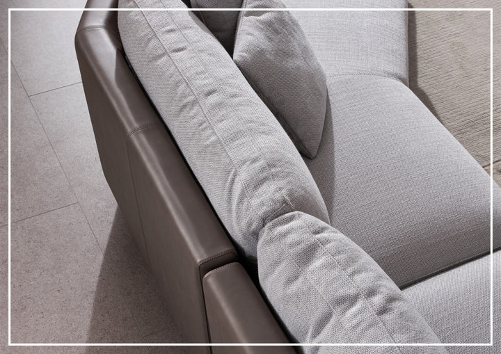Jovan Curved Sectional Sofa | Built-In Wooden Side Table | Gio Italia-Jenni Home