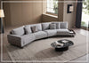 Jovan Curved Sectional Sofa | Built-In Wooden Side Table | Gio Italia-Jenni Home