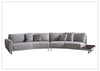Jovan Curved Sectional Sofa | Built-In Wooden Side Table | Gio Italia-Jenni Home
