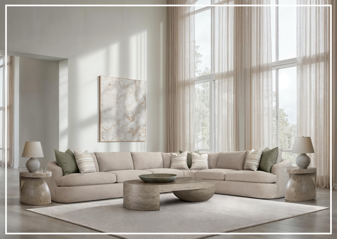 Jules Fabric Sectional Sofa | Throw Pillows | Bernhardt-Jennihome