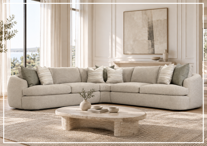 Jules Fabric Sectional Sofa | Throw Pillows | Bernhardt-Jennihome