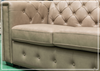 Callas Queen Sleeper Sofa | Gray Leather | Button Tufts | Digio Leather