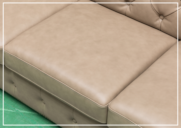 Callas Queen Sleeper Sofa | Gray Leather | Button Tufts | Digio Leather