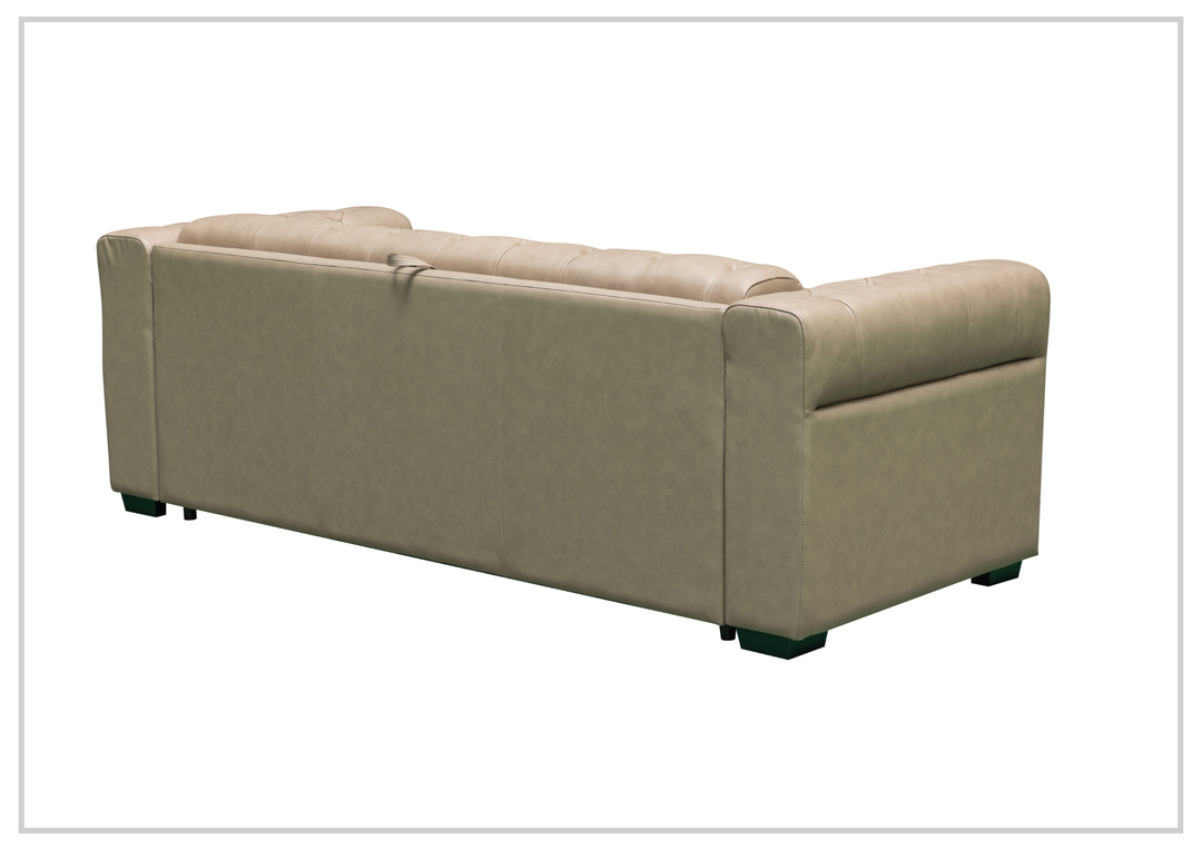 Callas Queen Sleeper Sofa | Gray Leather | Button Tufts | Digio Leather