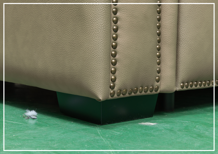 Callas Queen Sleeper Sofa | Gray Leather | Button Tufts | Digio Leather