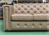 Callas Queen Sleeper Sofa | Gray Leather | Button Tufts | Digio Leather