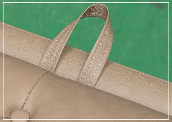 Callas Queen Sleeper Sofa | Gray Leather | Button Tufts | Digio Leather