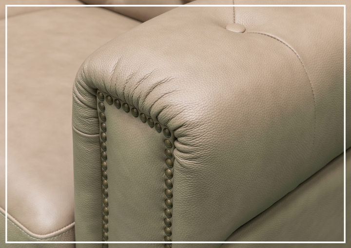 Callas Queen Sleeper Sofa | Gray Leather | Button Tufts | Digio Leather