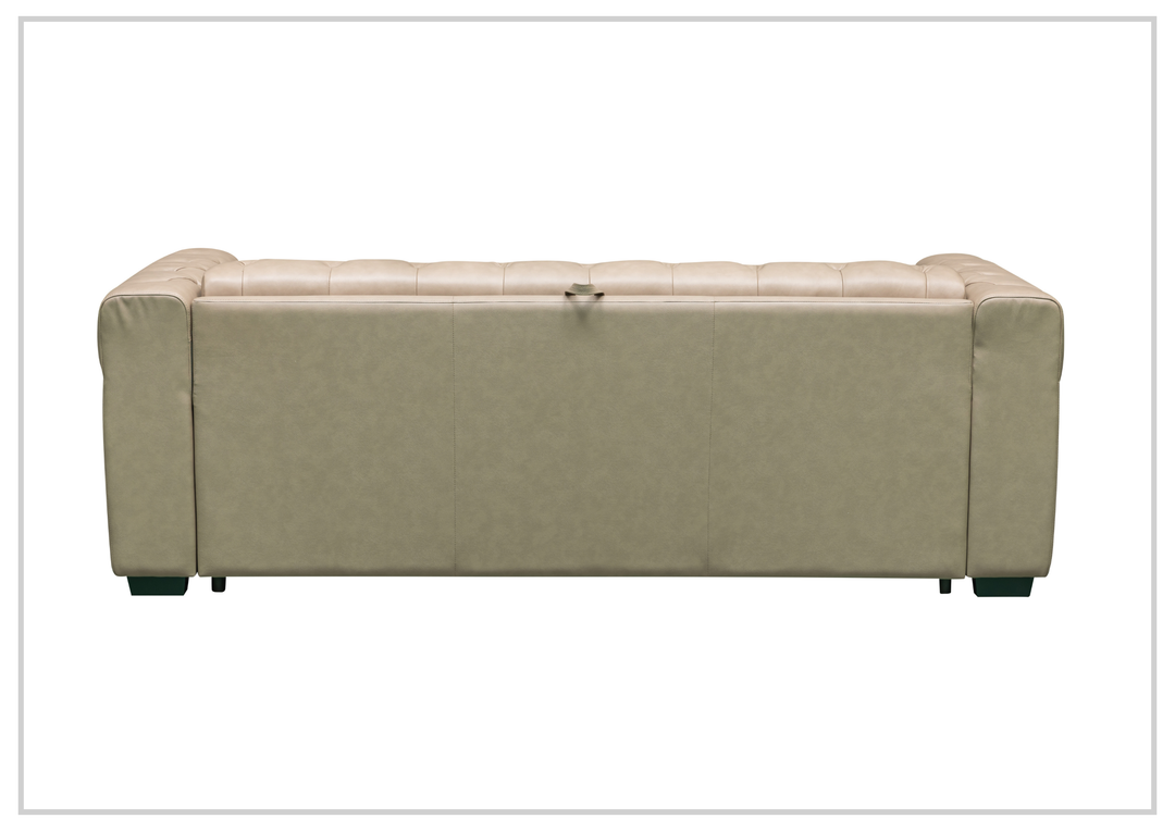 Callas Queen Sleeper Sofa | Gray Leather | Button Tufts | Digio Leather