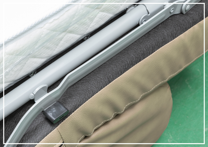 Callas Queen Sleeper Sofa | Gray Leather | Button Tufts | Digio Leather