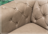 Callas Queen Sleeper Sofa | Gray Leather | Button Tufts | Digio Leather