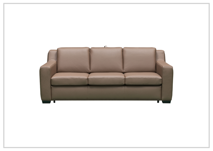Alaves Queen Sleeper Sofa | 3-Seater | Brown Leather | Kathy Ireland