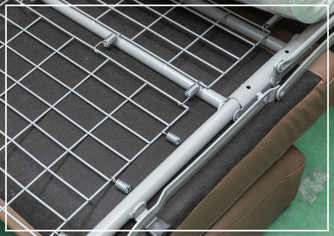 Alaves Queen Sleeper Sofa | 3-Seater | Brown Leather | Kathy Ireland