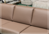Alaves Queen Sleeper Sofa | 3-Seater | Brown Leather | Kathy Ireland