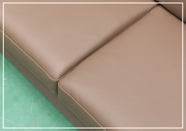 Alaves Queen Sleeper Sofa | 3-Seater | Brown Leather | Kathy Ireland