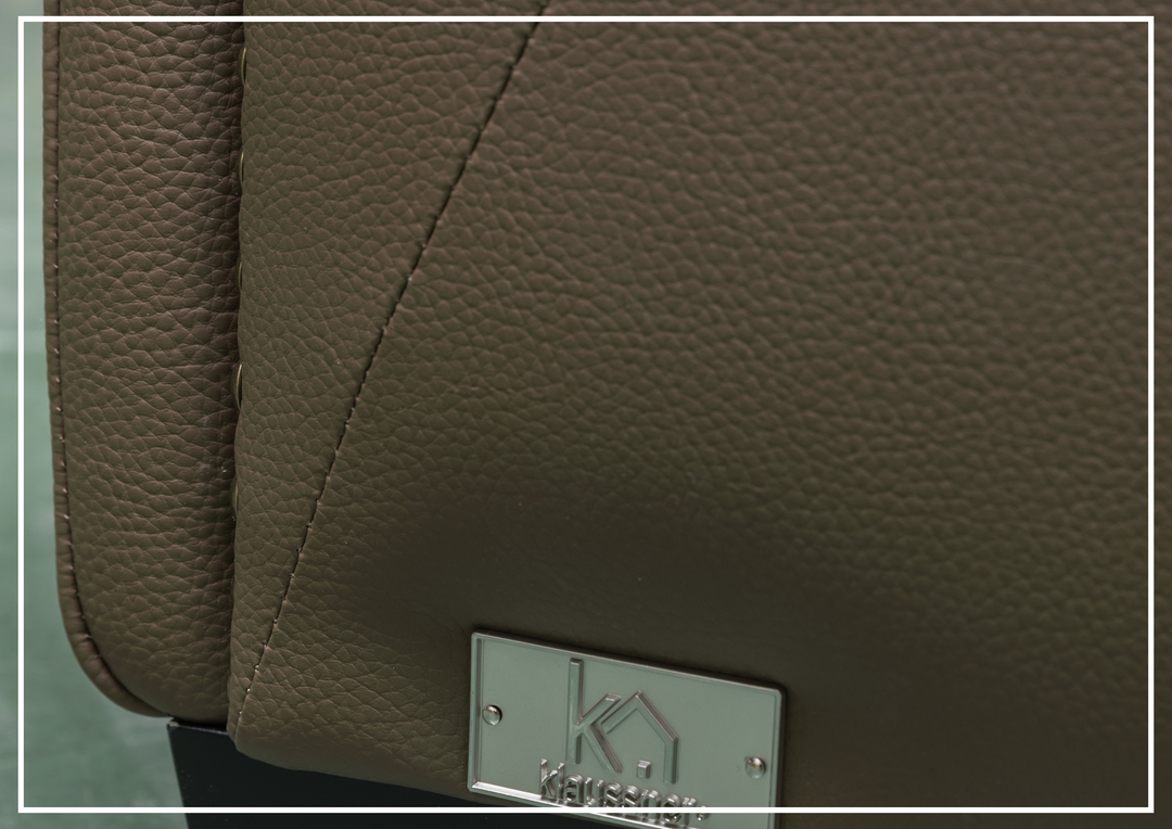 Alaves Queen Sleeper Sofa | 3-Seater | Brown Leather | Kathy Ireland