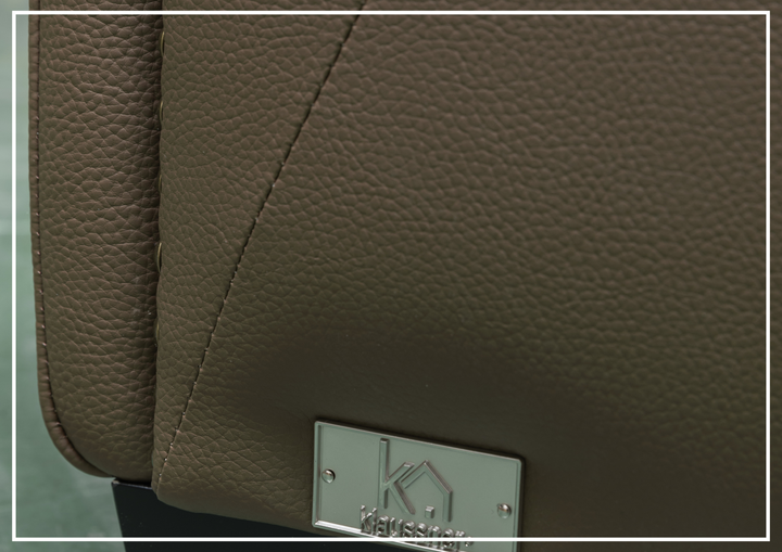 Alaves Queen Sleeper Sofa | 3-Seater | Brown Leather | Kathy Ireland