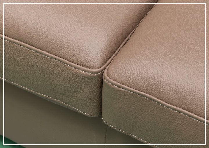 Alaves Queen Sleeper Sofa | 3-Seater | Brown Leather | Kathy Ireland