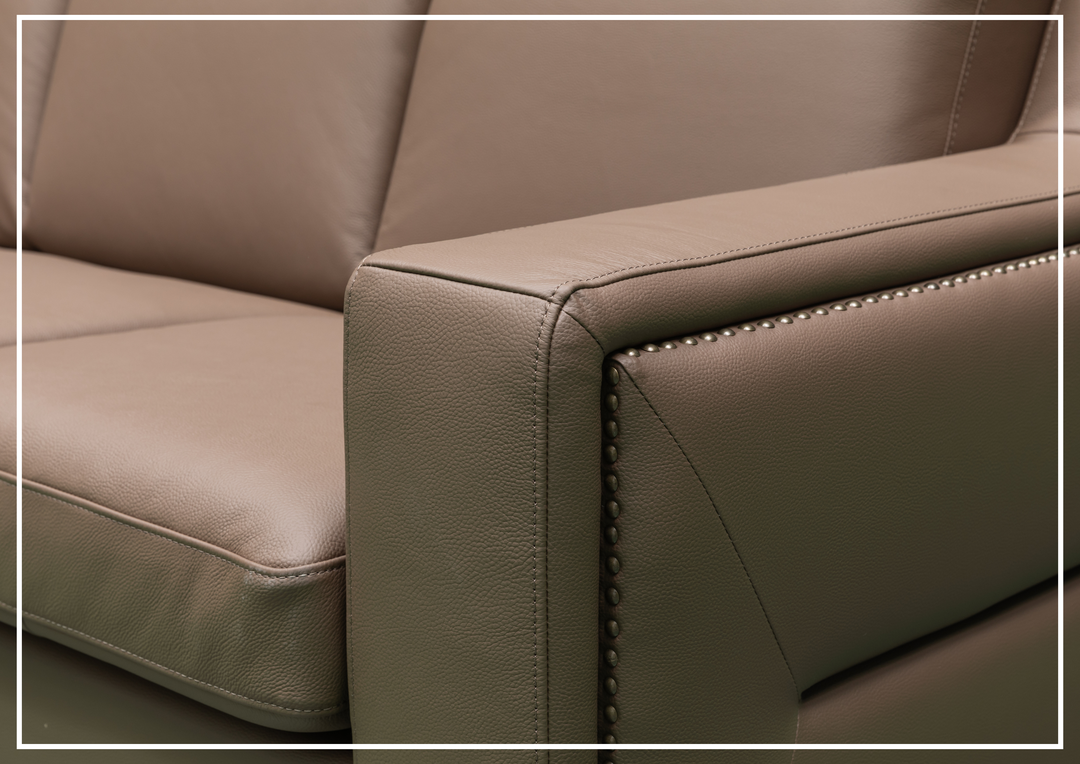 Alaves Queen Sleeper Sofa | 3-Seater | Brown Leather | Kathy Ireland