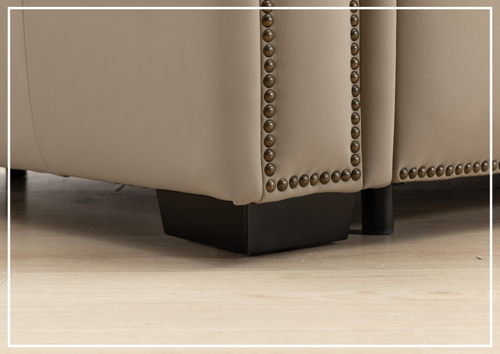 Callas Queen Sleeper Sofa | Gray Leather | Button Tufts | Digio Leather