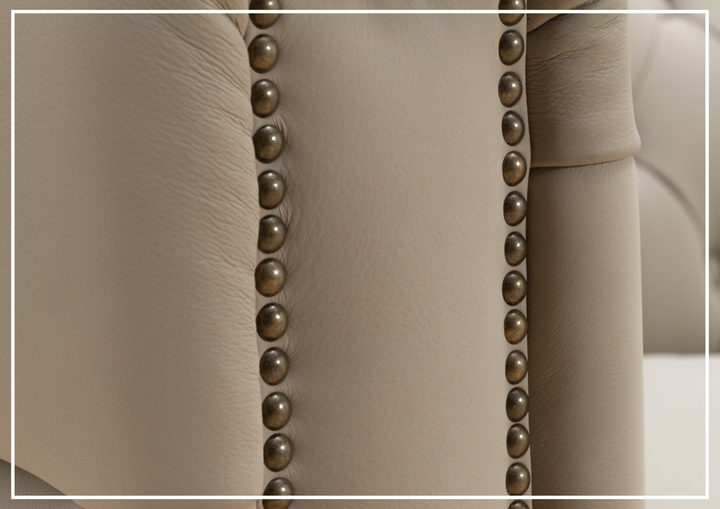 Callas Queen Sleeper Sofa | Gray Leather | Button Tufts | Digio Leather