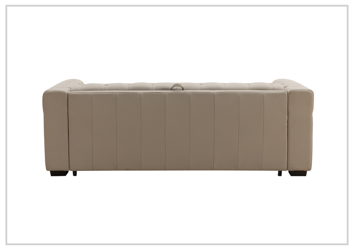Callas Queen Sleeper Sofa | Gray Leather | Button Tufts | Digio Leather