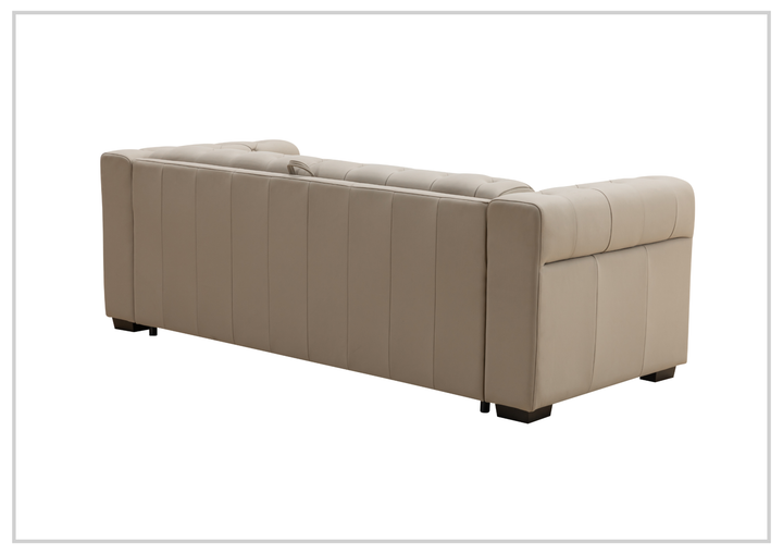 Callas Queen Sleeper Sofa | Gray Leather | Button Tufts | Digio Leather