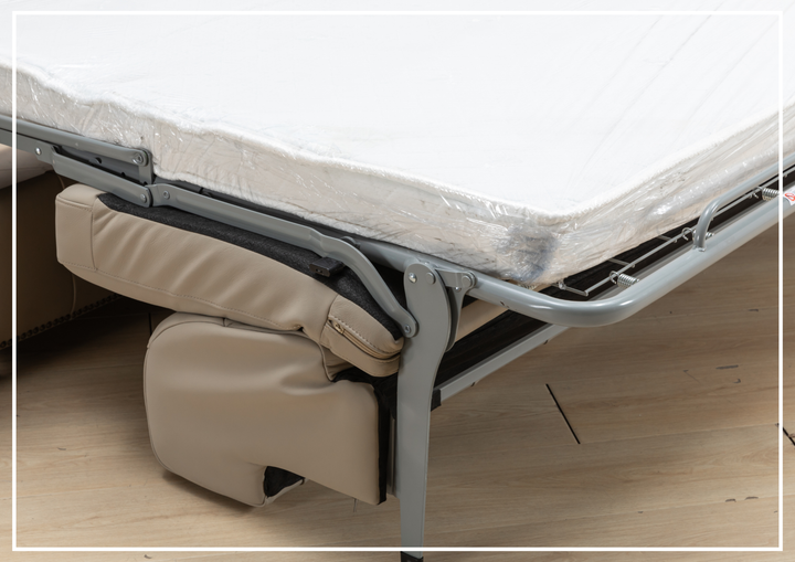 Callas Queen Sleeper Sofa | Gray Leather | Button Tufts | Digio Leather