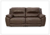 Gio Italia Delacroix Leather 2-Piece Brown Power Reclining Two Seater Sofa