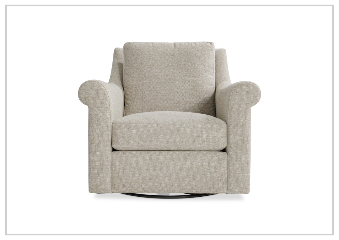 Keirnan Gray Fabric Swivel Chair | 360-degree Base | Bernhardt - Jennihome