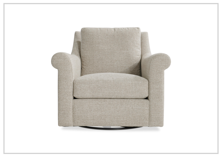 Keirnan Gray Fabric Swivel Chair | 360-degree Base | Bernhardt - Jennihome