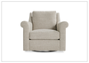 Keirnan Gray Fabric Swivel Chair | 360-degree Base | Bernhardt - Jennihome