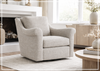 Keirnan Gray Fabric Swivel Chair | 360-degree Base | Bernhardt - Jennihome