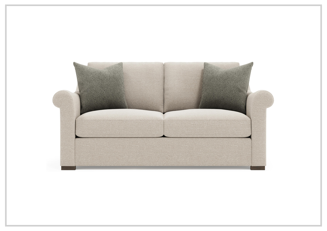 Keirnan Gray Fabric Loveseat | Rolled Arm | Bernhardt-Jennihome