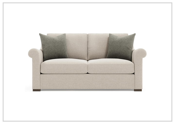 Keirnan Gray Fabric Loveseat | Rolled Arm | Bernhardt-Jennihome