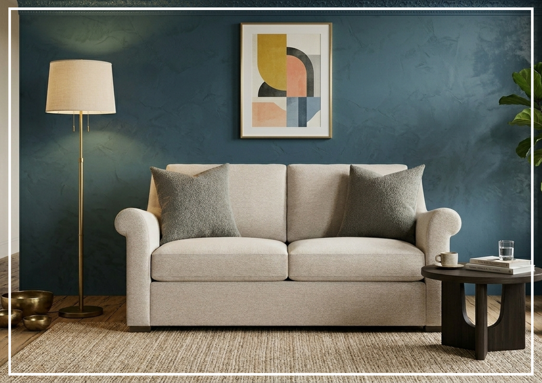 Keirnan Gray Fabric Loveseat | Rolled Arm | Bernhardt-Jennihome