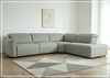 Arlo Power Recliner Sectional Sofa with Chaise | Gray Fabric | Klaussner-JenniHome